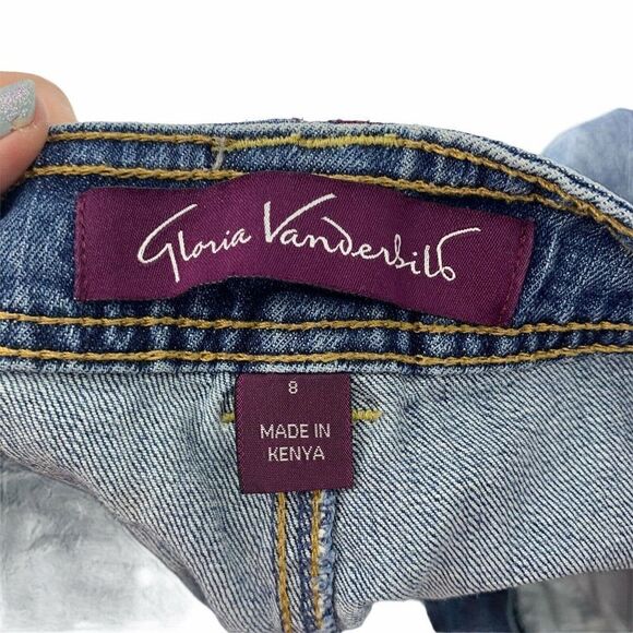 Gloria Vanderbilt Blue Jean Capri Pants Size 8 - Picture 5 of 6